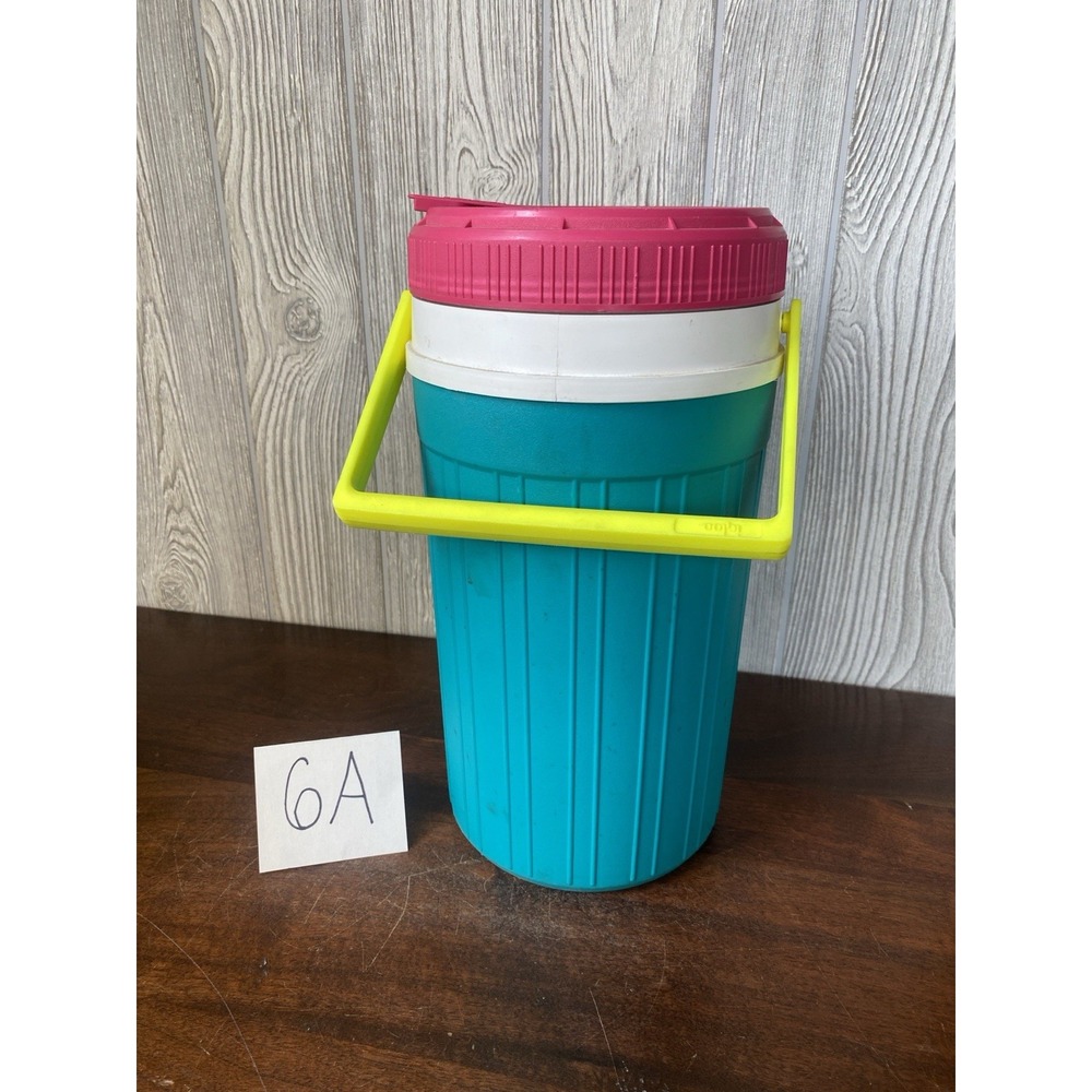 Vintage Igloo Neon 1 Gallon Isolated Water Cooler Water Jug